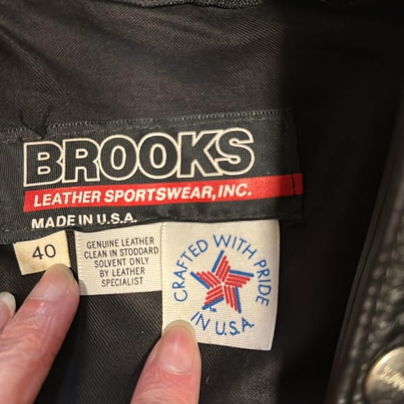 Vintage made in the USA Brooks’s Leather SPORTSWEAR, inc . Size 40 - Picture 2 of 9